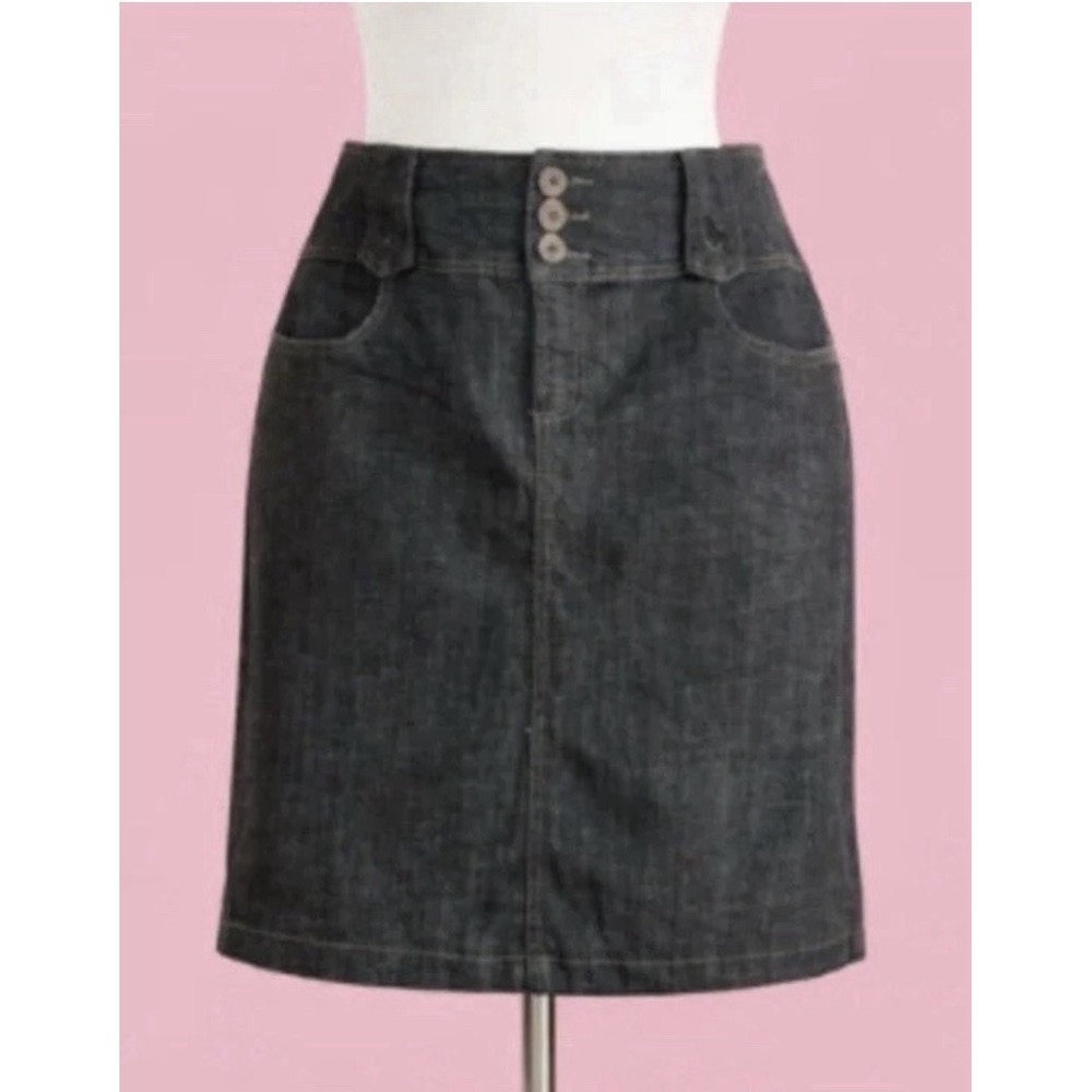 New Sz 18 Jeans Flare Bottom Hem Back Dark Denim Skirt #271*1.5–Jft**